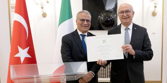 Rector Aydoğan Awarded by Italy